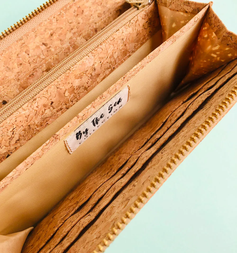 Iggy Long Cork Zipper Wallet in Classic