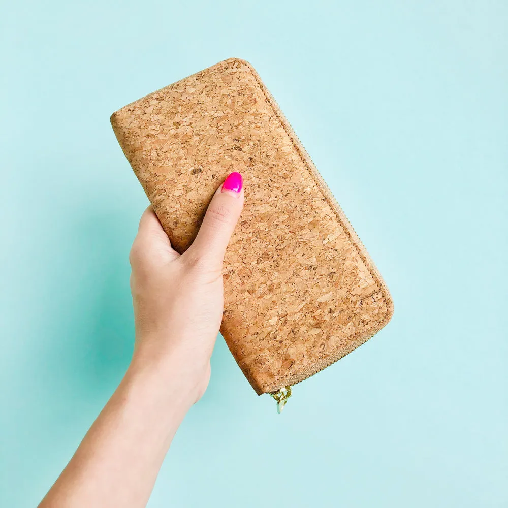 Iggy Long Cork Zipper Wallet in Classic