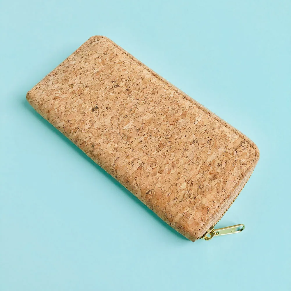 Iggy Long Cork Zipper Wallet in Classic