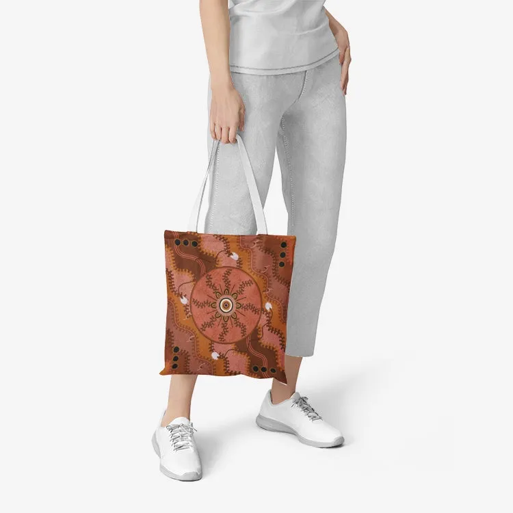 Indigenous Designed Strong Natural Canvas Tote Bags