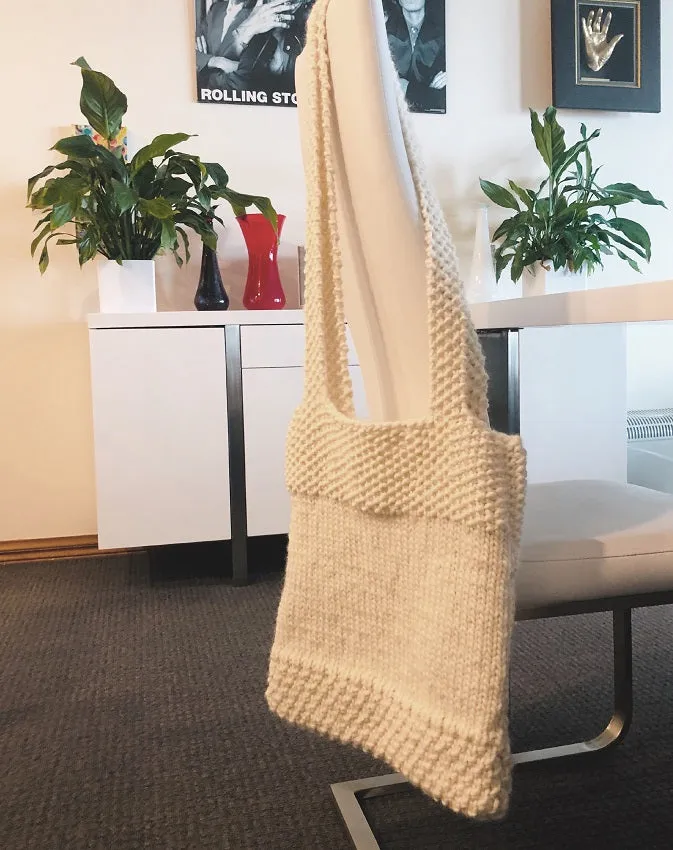 Knitted Shopping Bag [FREE PATTERN]