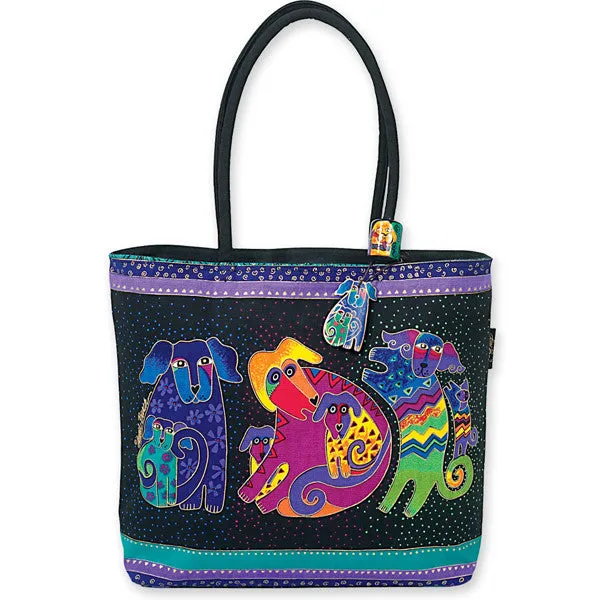 Laurel Burch Dogs & Doggies Shoulder Tote
