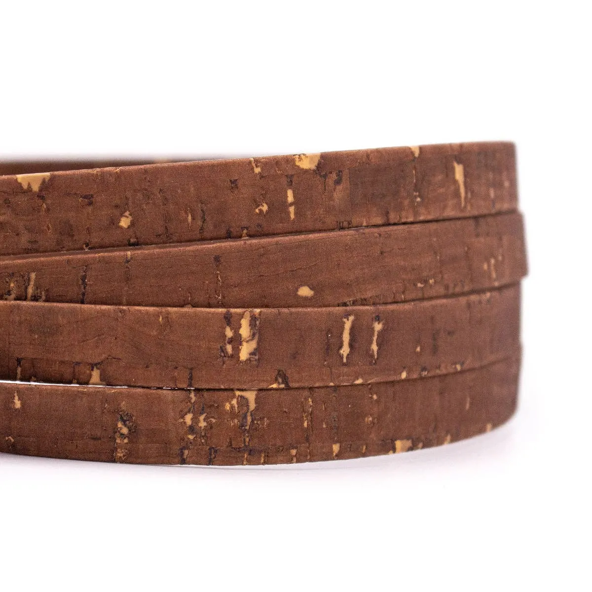 Light brown 12mm flat cork cord  COR-461(10 meters)