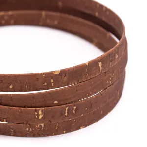 Light brown 12mm flat cork cord  COR-461(10 meters)