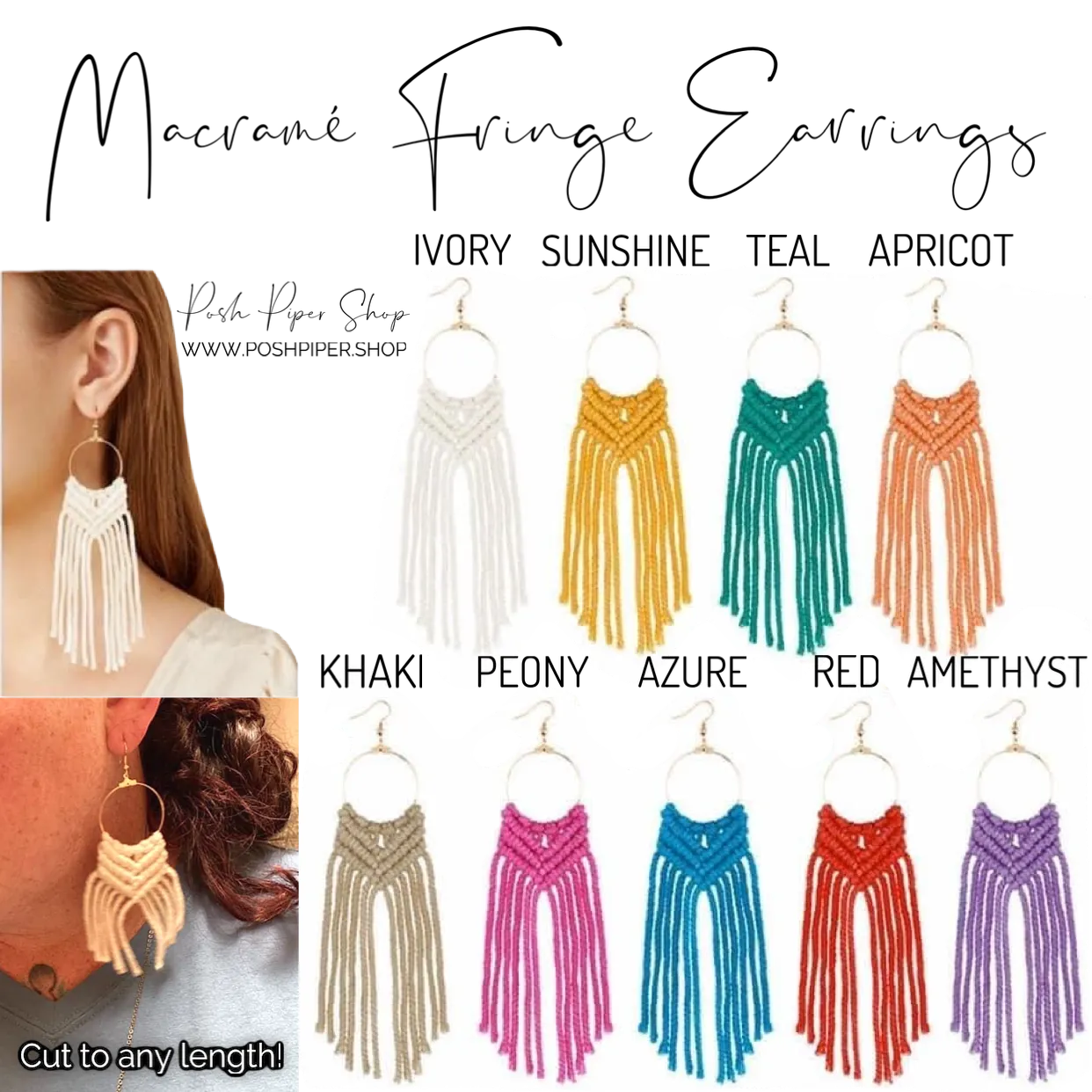 Macramé Fringe Earrings