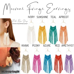 Macramé Fringe Earrings