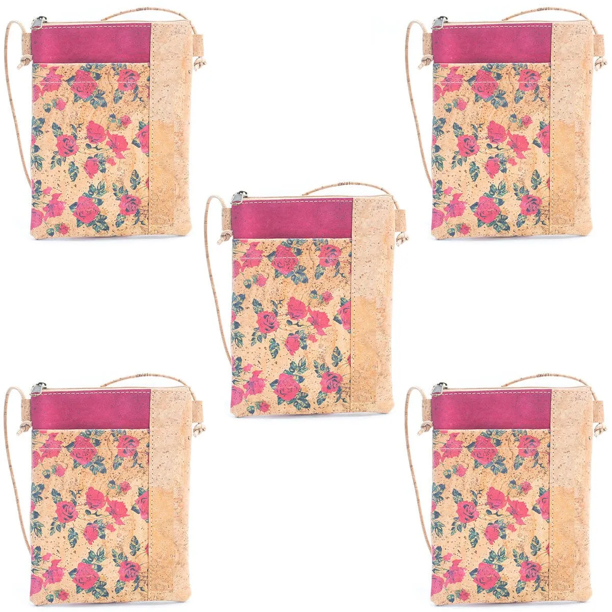 Natural Cork Portable Ladies' Phone Pouch (5units) BAGP-221