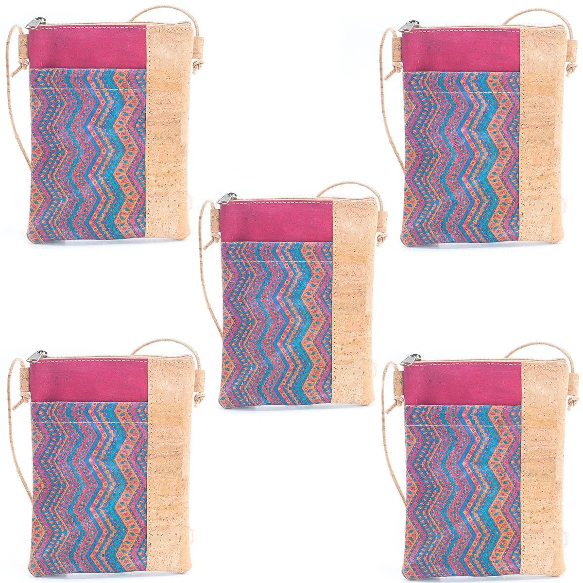 Natural Cork Portable Ladies' Phone Pouch (5units) BAGP-221