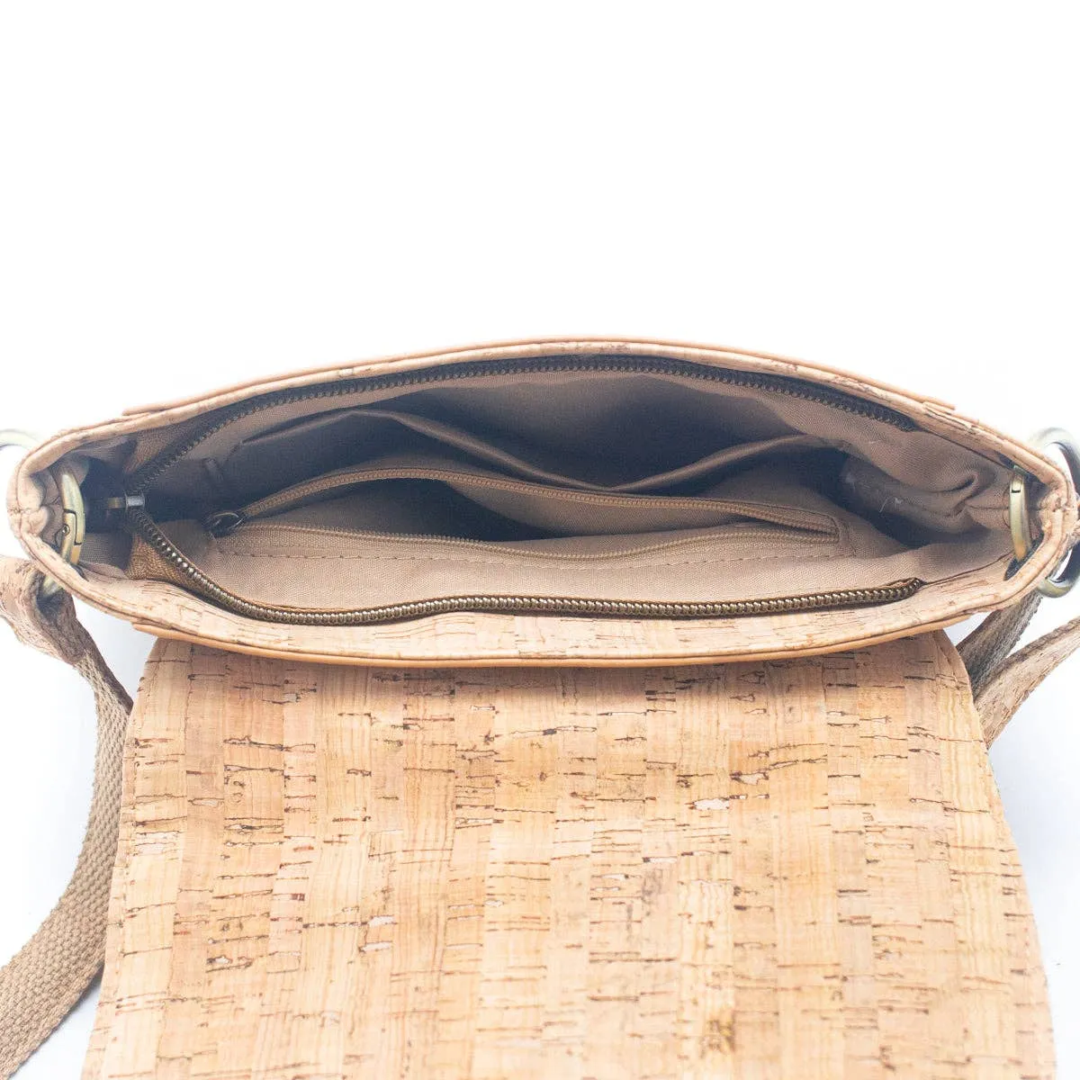 Natural Cork Women's Crossbody Bag with Circular Ring Weave BAGF-051