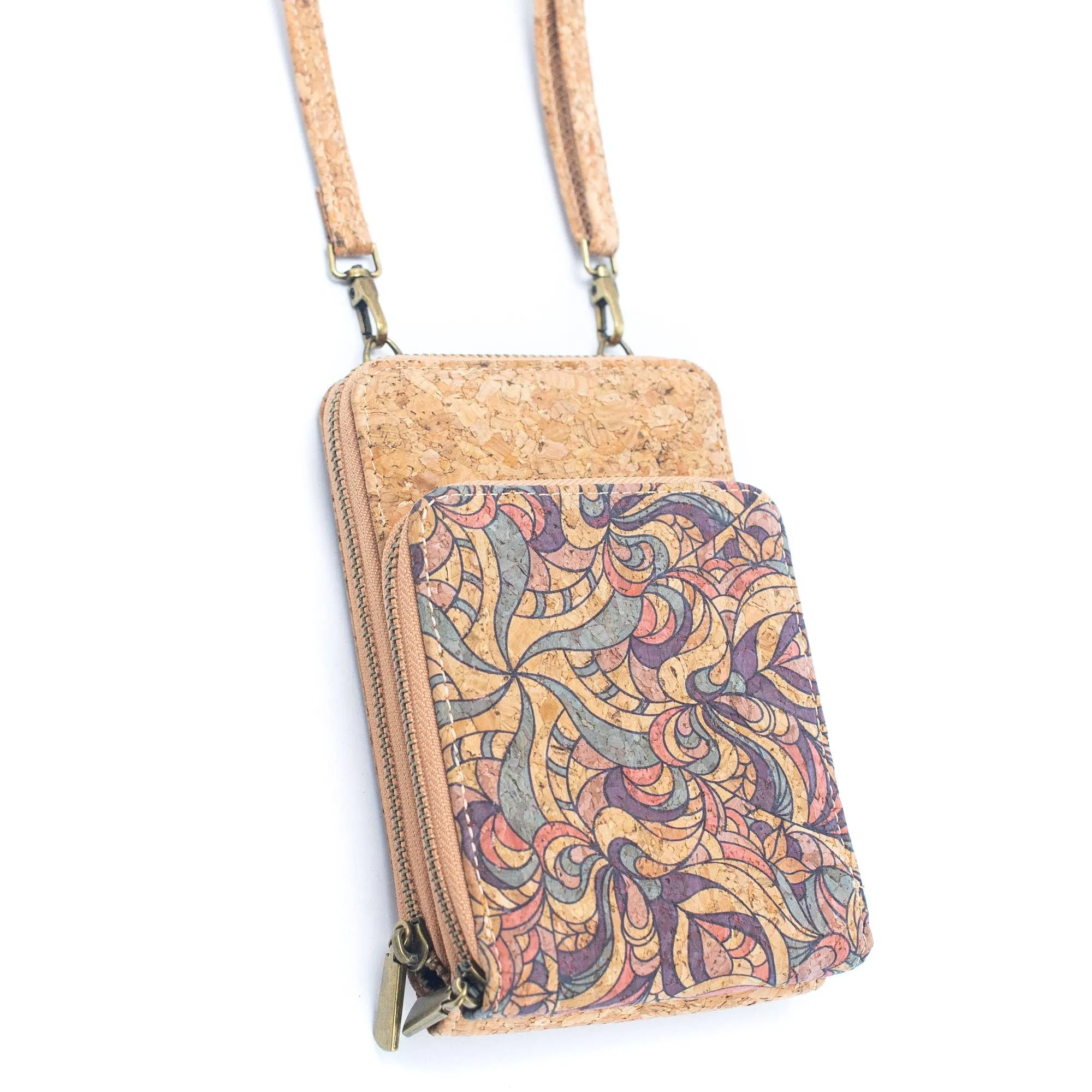 Natural Cork Women's Crossbody Phone Wallet BAGD-2240