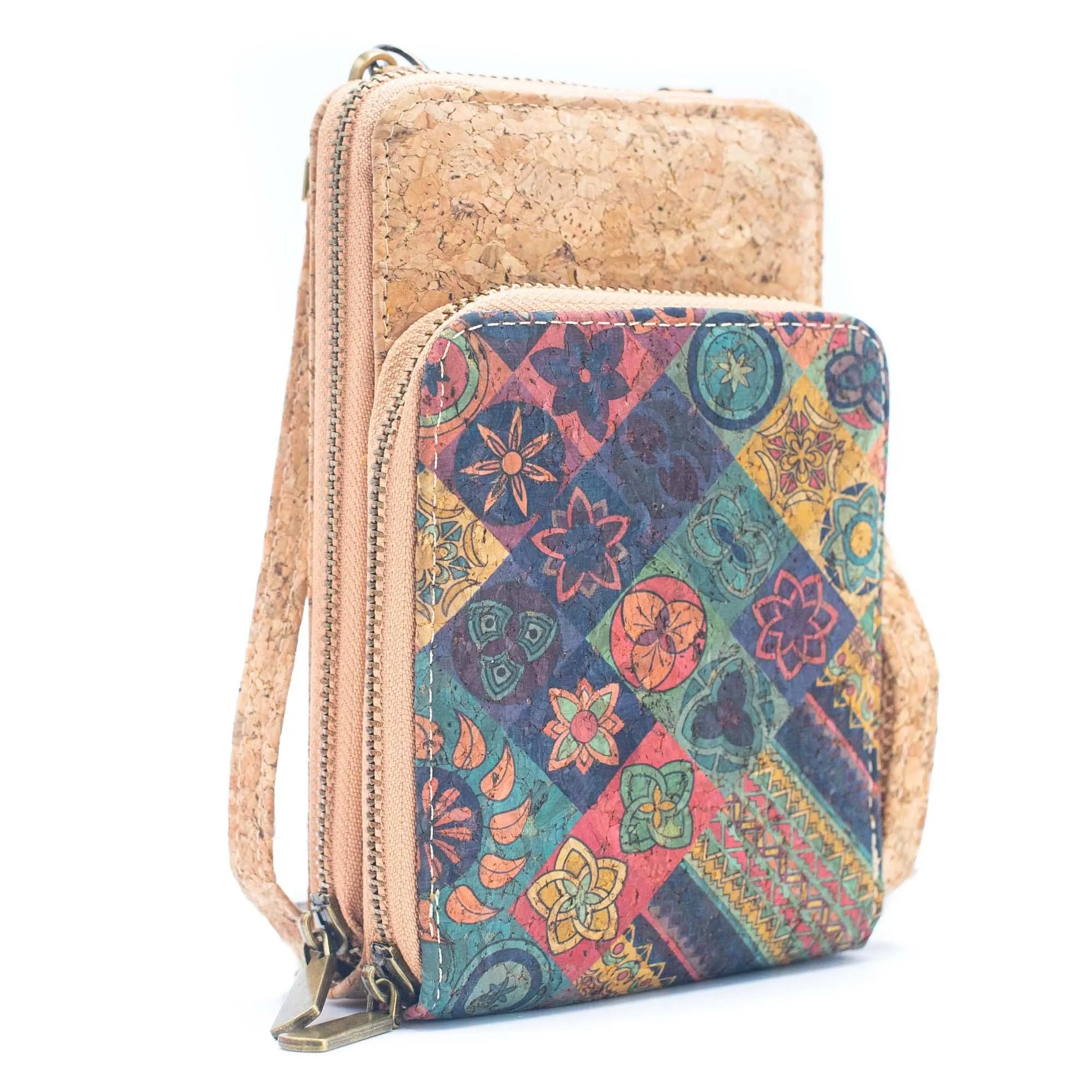 Natural Cork Women's Crossbody Phone Wallet BAGD-2240
