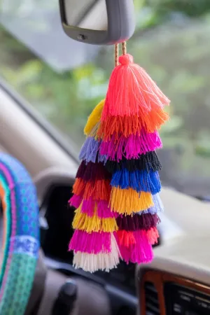 Natural Life Tassel Tie-On | Coral