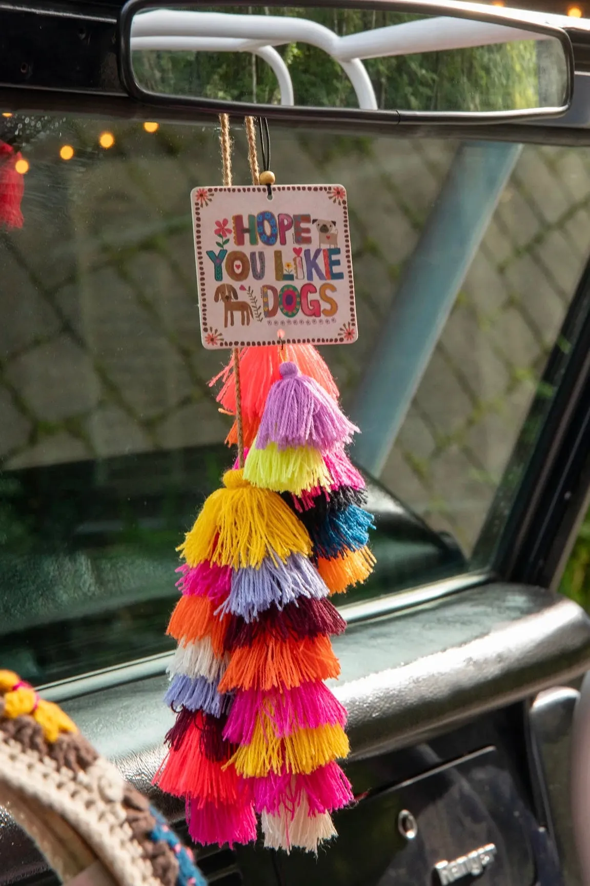 Natural Life Tassel Tie-On | Coral
