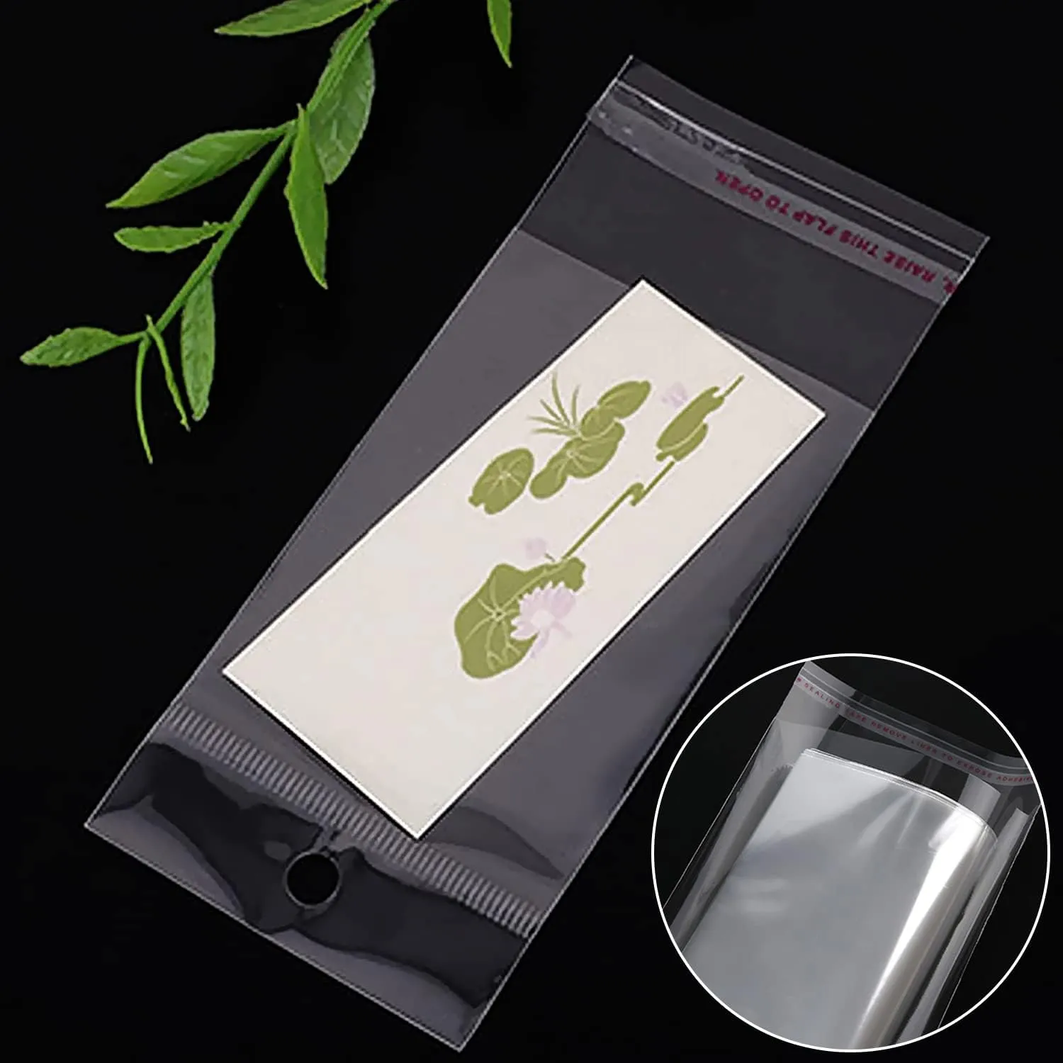 Polyprop Cellophane Selfseal Bags 26x40cm Punch Hanging Hole 100pack
