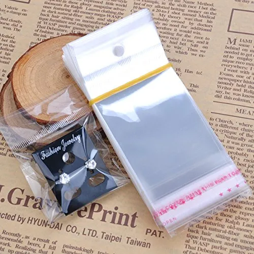 Polyprop Cellophane Selfseal Bags 26x40cm Punch Hanging Hole 100pack