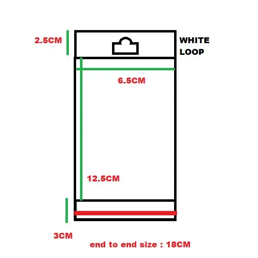Polyprop Cellophane Selfseal Bags 6.5x18cm Euro Hole Hanging 100pack