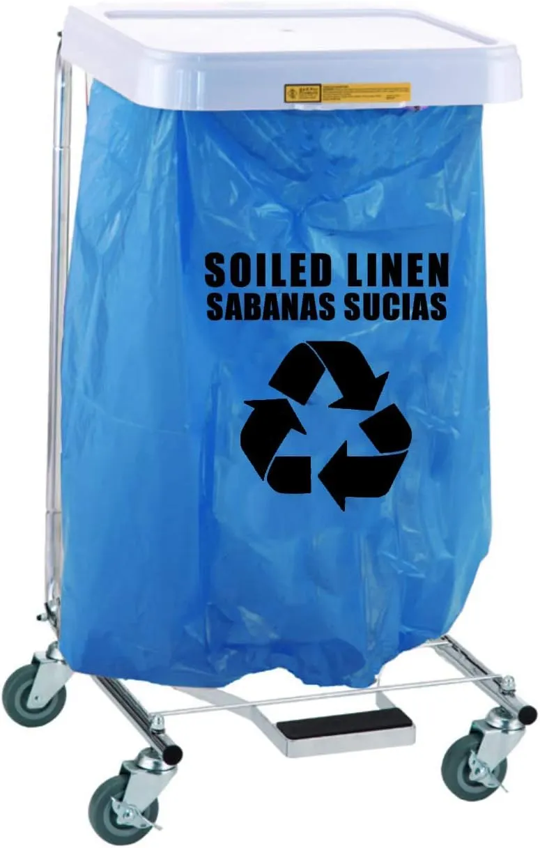 RESILIA Heavy Duty Soiled Linen Bags - Hospital Waste Disposal, Trash Liner, Sanitary Storage, OSHA Approved, Dark Blue, 33 Gallon, 29" W x 43" L, 1 Mil, 0.001 Inch, 1 Case of 200 Bags, Made in USA
