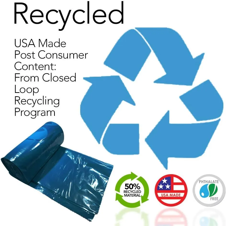 RESILIA Heavy Duty Soiled Linen Bags - Hospital Waste Disposal, Trash Liner, Sanitary Storage, OSHA Approved, Dark Blue, 33 Gallon, 29" W x 43" L, 1 Mil, 0.001 Inch, 1 Case of 200 Bags, Made in USA