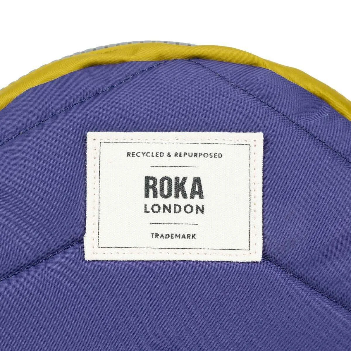 Roka Paddington B Creative Waste Colour Block Recycled Nylon Crossbody Bag - Purple/Yellow/Green