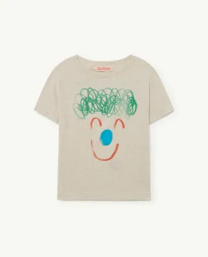 Rooster Kids T-Shirt White Green Clown