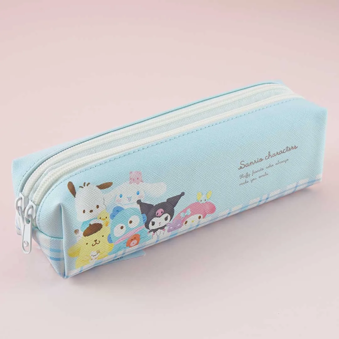 Sanrio Characters Double Zipper Slim Pen Pouch