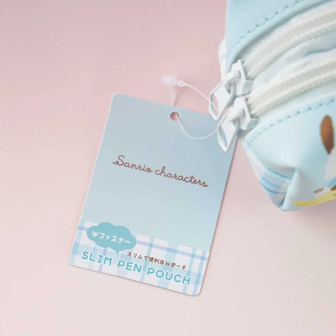 Sanrio Characters Double Zipper Slim Pen Pouch