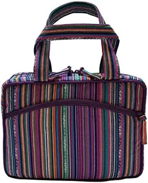 Shenaini Medium Bible Cover for Women  Ladies Medium Bible Carrying Case - Fits Bibles up to 8.75x5.75x2" - Padded Bible Cases - Chic Bible Covers for Women with Pockets, Handles & Zipper (Purple)