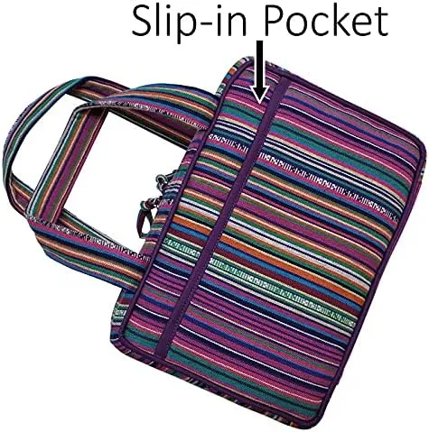 Shenaini Medium Bible Cover for Women  Ladies Medium Bible Carrying Case - Fits Bibles up to 8.75x5.75x2" - Padded Bible Cases - Chic Bible Covers for Women with Pockets, Handles & Zipper (Purple)