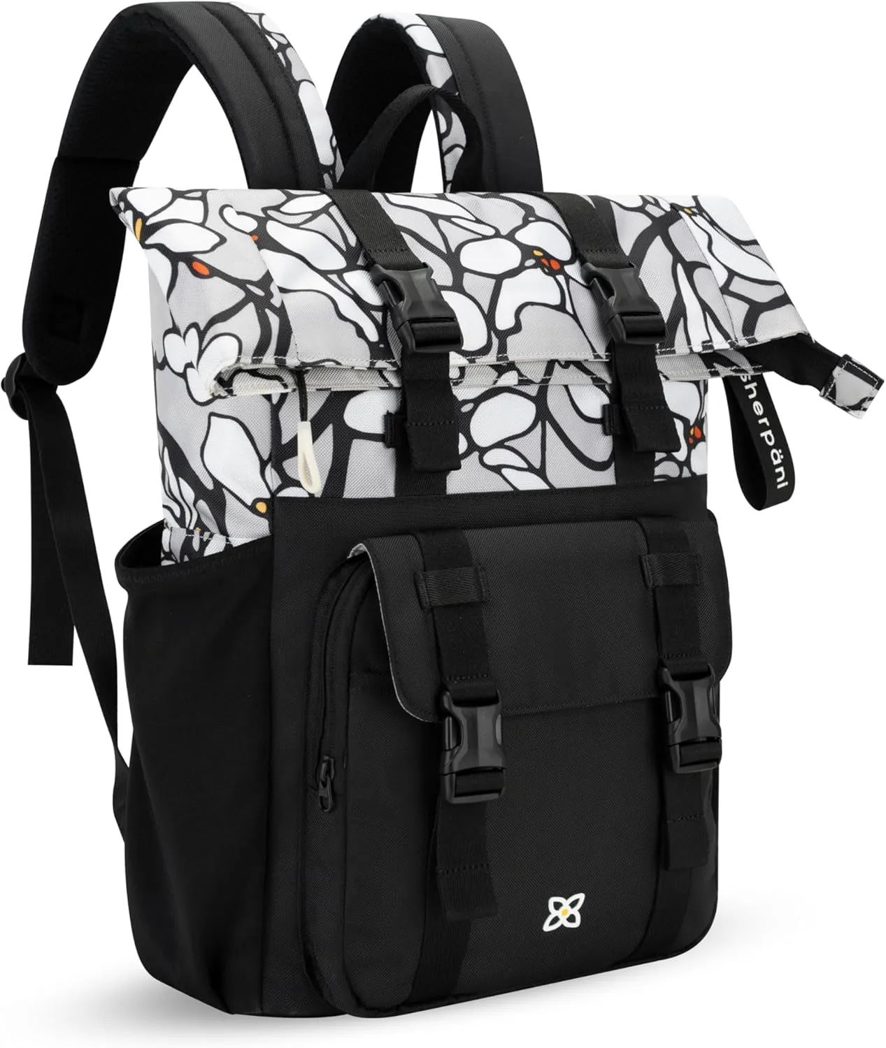 Sherpani Sedona, Travel Backpack Purse, Laptop Backpack, 16L Recycled Nylon Backpack, Fits 15 Inch Laptop, RFID Protection, Travel Gift for Mothers Day 2025 (Magnolia)