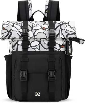 Sherpani Sedona, Travel Backpack Purse, Laptop Backpack, 16L Recycled Nylon Backpack, Fits 15 Inch Laptop, RFID Protection, Travel Gift for Mothers Day 2025 (Magnolia)