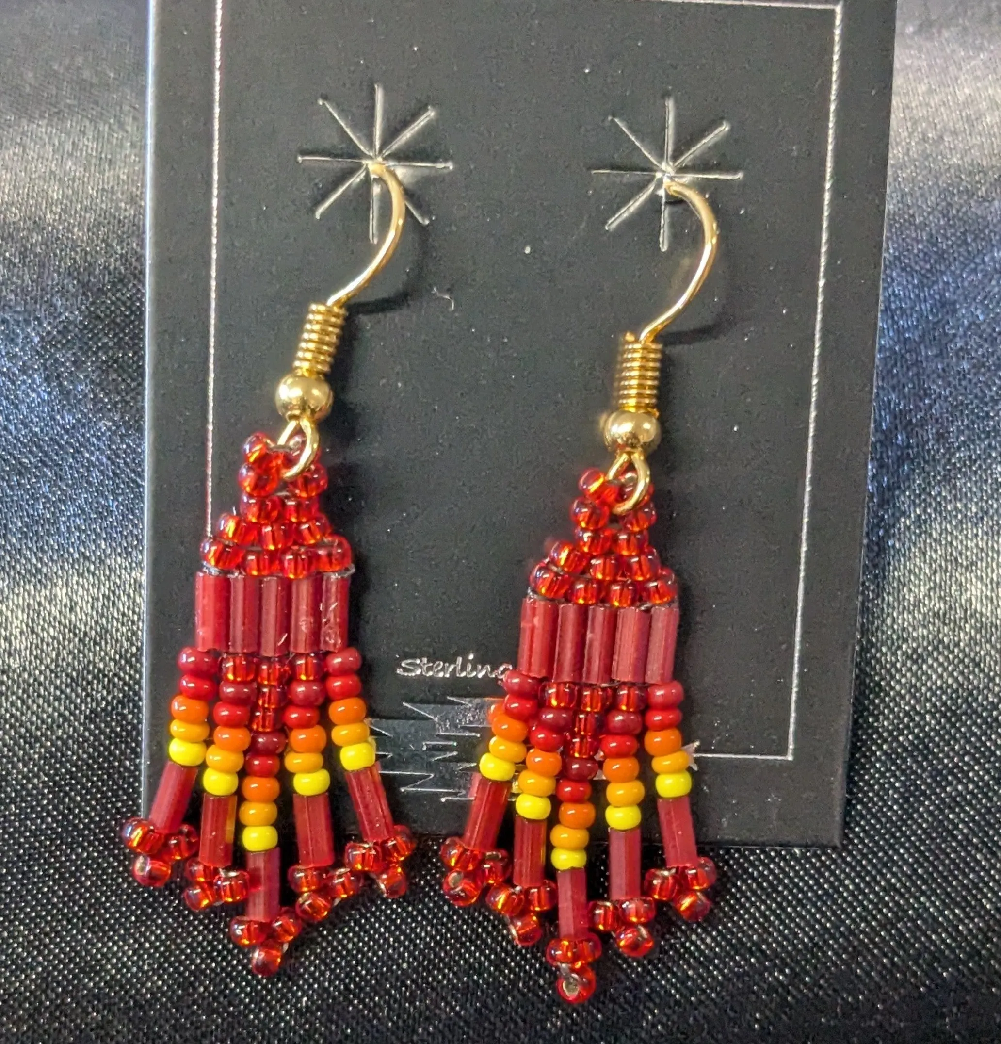 Small Beaded Dangle Earrings