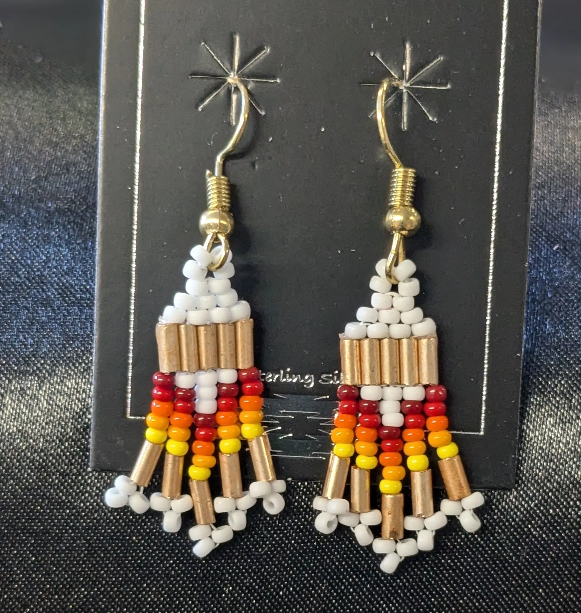 Small Beaded Dangle Earrings