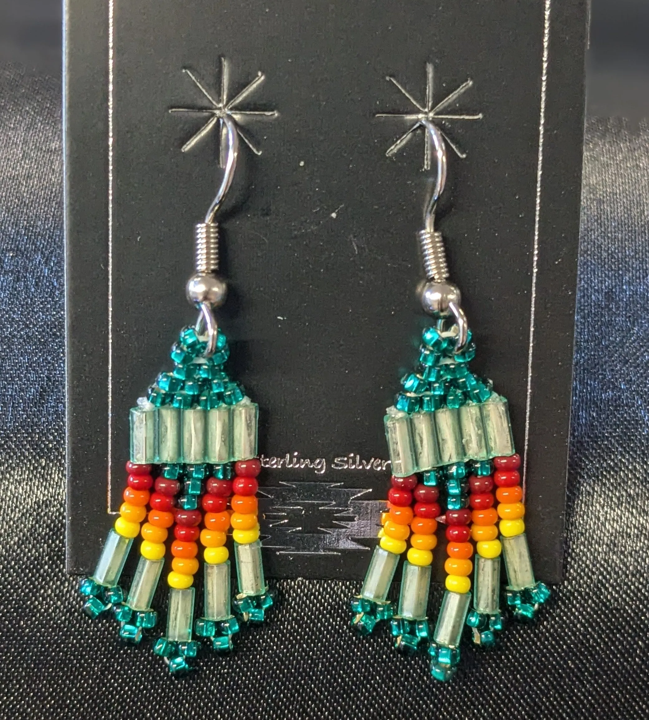 Small Beaded Dangle Earrings