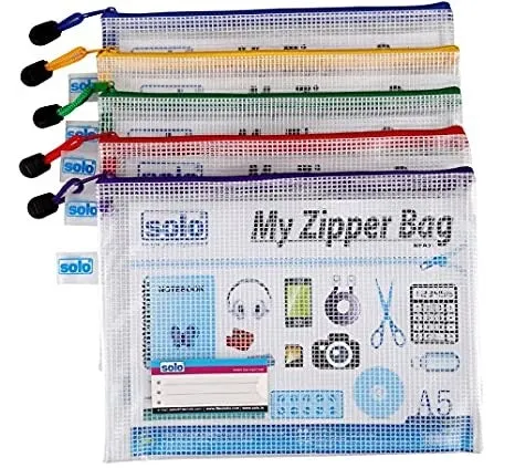 Solo My Zipper Assorted Closure Bag- Pack of 4