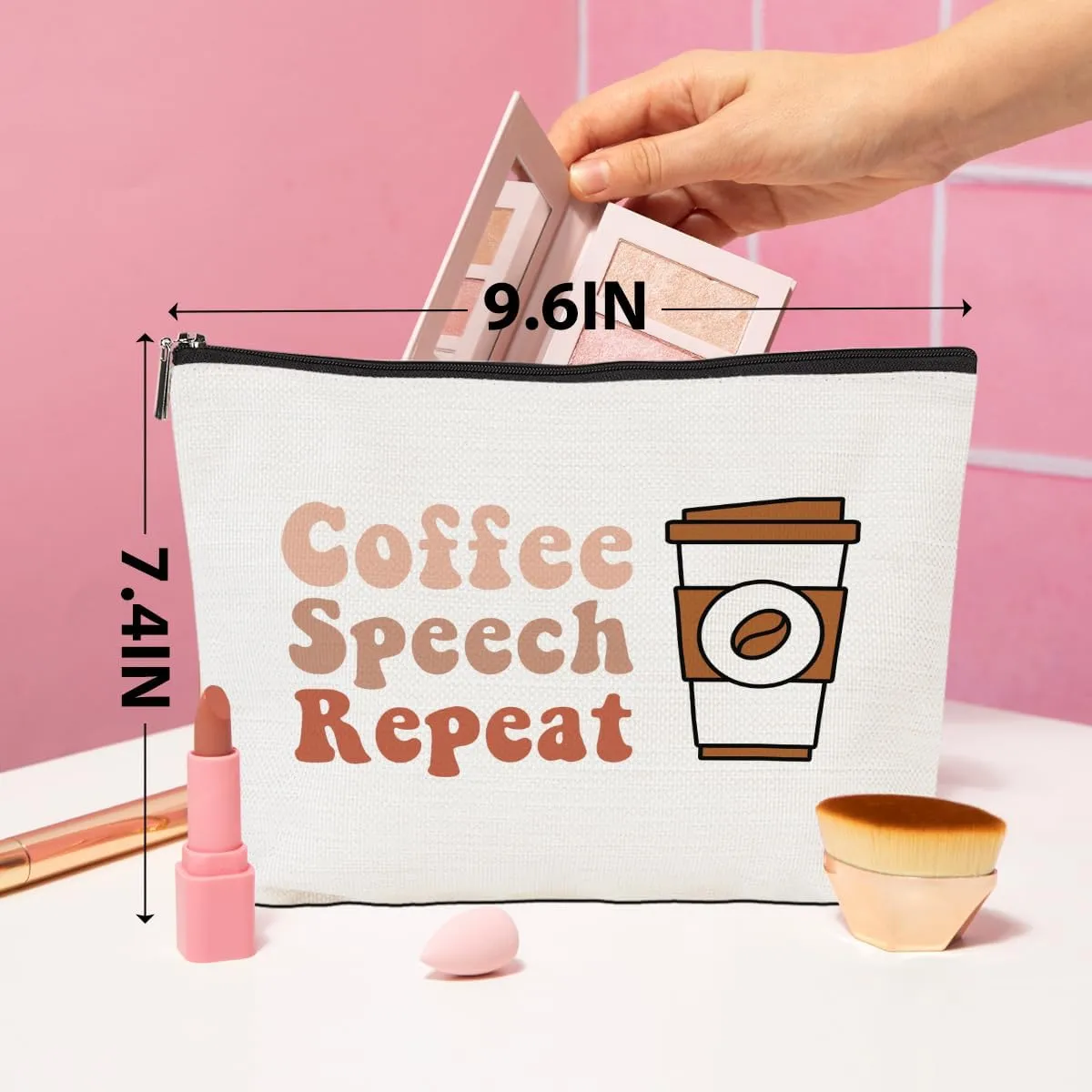 Speech Therapy Gifts Makeup Bag Speech Therapists Gifts Speech Pathologist Gifts SLP Cosmetic Bag Thank You Gifts for Women Speech Language Pathologist Bestie Travel Toiletry Bag Christmas Birthday