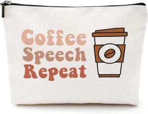 Speech Therapy Gifts Makeup Bag Speech Therapists Gifts Speech Pathologist Gifts SLP Cosmetic Bag Thank You Gifts for Women Speech Language Pathologist Bestie Travel Toiletry Bag Christmas Birthday