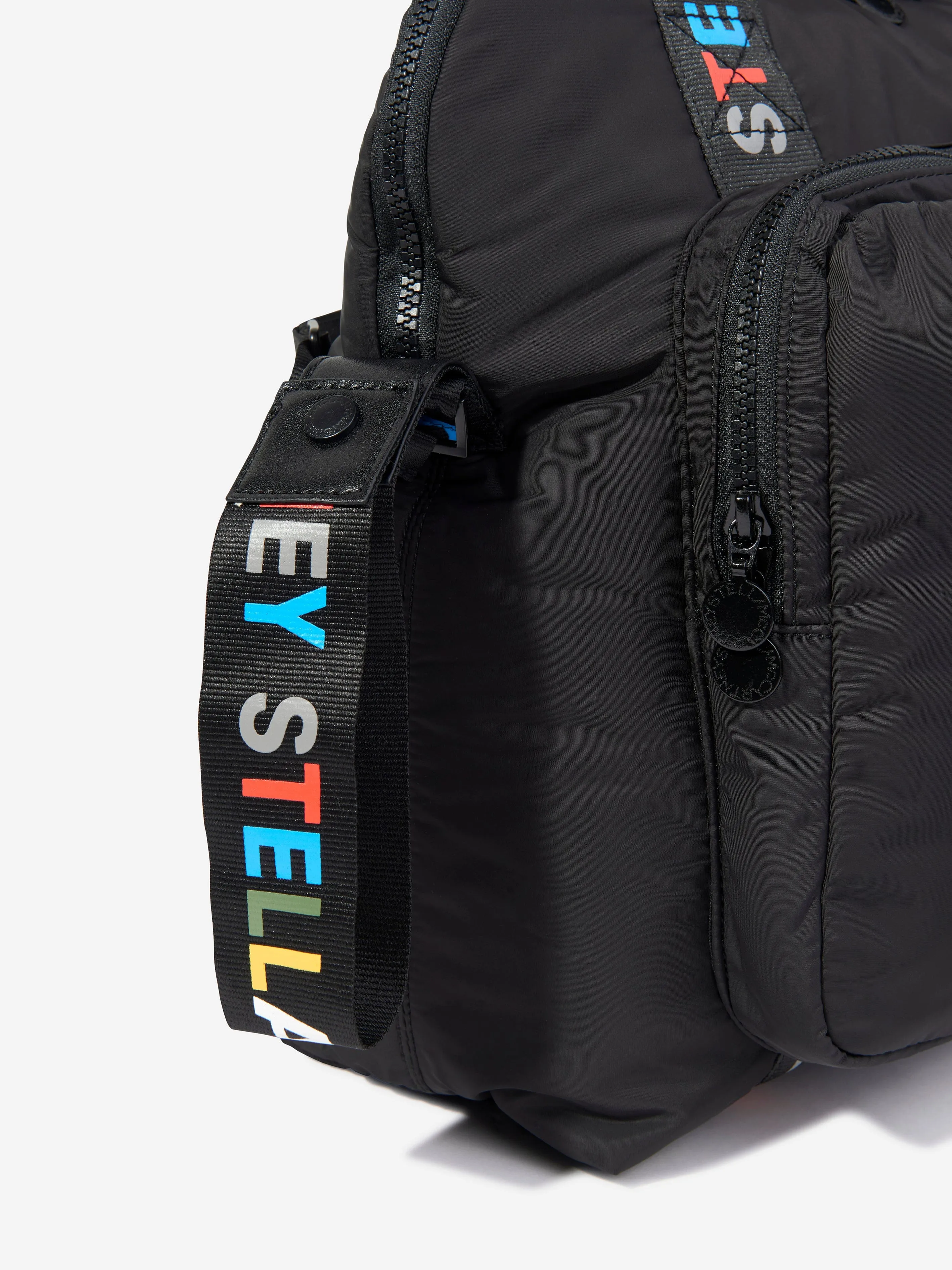 Stella McCartney Baby Logo Strap Changing Bag in Black