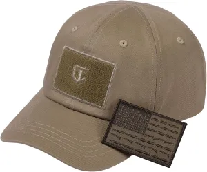 Tactical Hat with Flag Patch Camo Military Army Hats Adjustable Trucker Baseball Cap Soft Top for Shooting