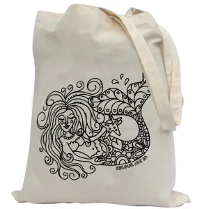 Tote Bag Colour Me In Mermaid
