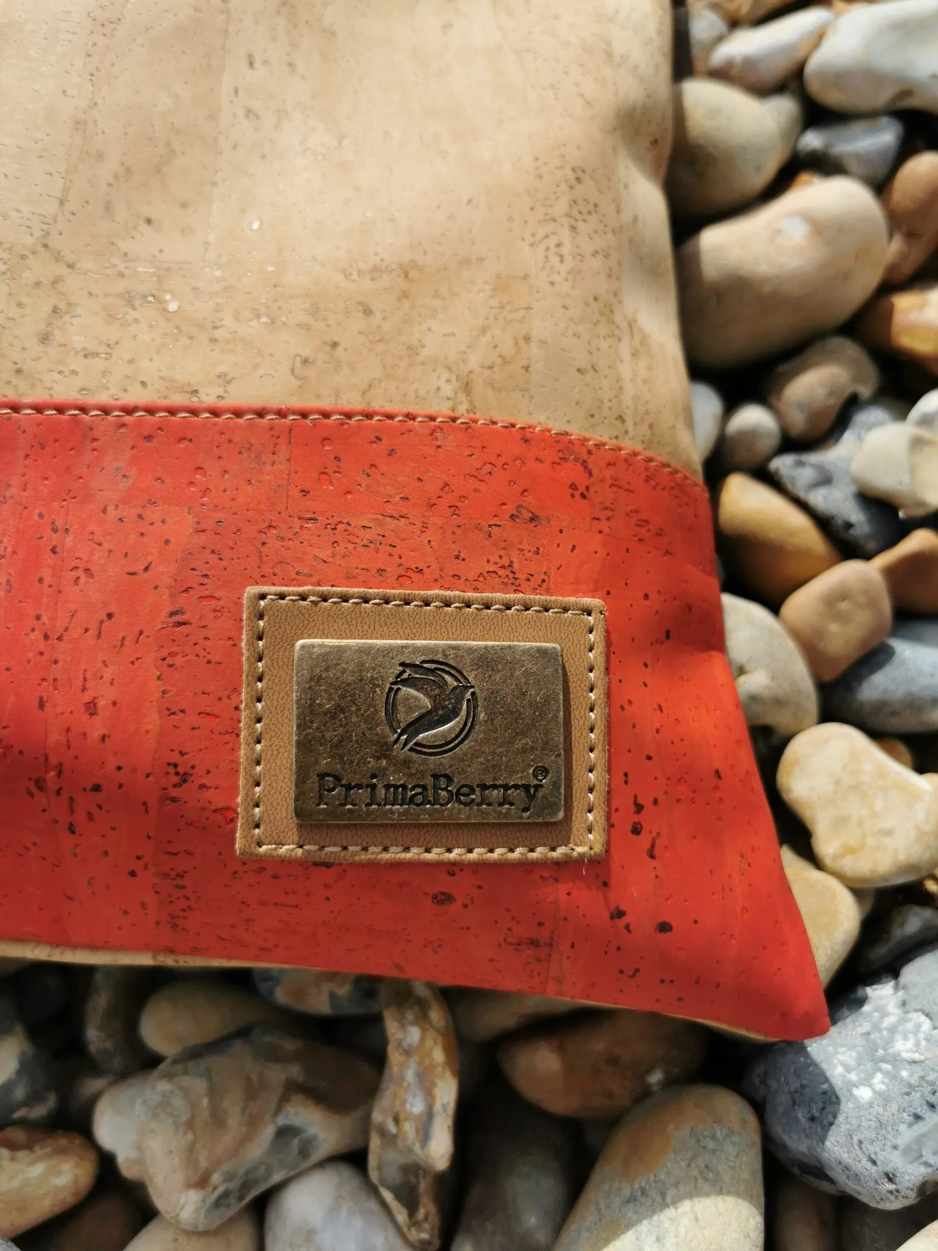 Vibrant Red Cork Shopping Bag: Stylish, Sustainable, and Practical Bag Made from Premium Cork