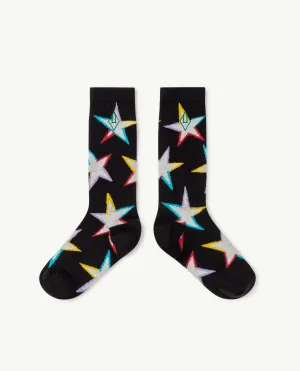 Worm Kids Socks Black Green Logo