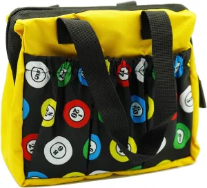 Yuanhe Bingo Dauber Bags with 6 Pockets Yellow Bingo Tote Bag 
