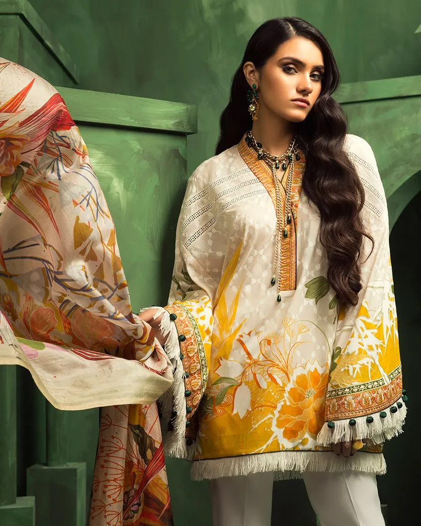 Zaha by Khadijah Shah – 3pc Lawn Collection – Lili (ZL-11B)